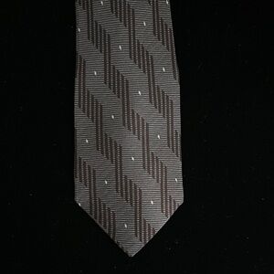 Kenneth Cole Gray and Black Geometric Tie